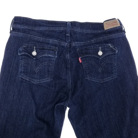 SOLD Levis 515 Bootcut Jeans Womens 10S Dark Flap - Picture 5 of 8